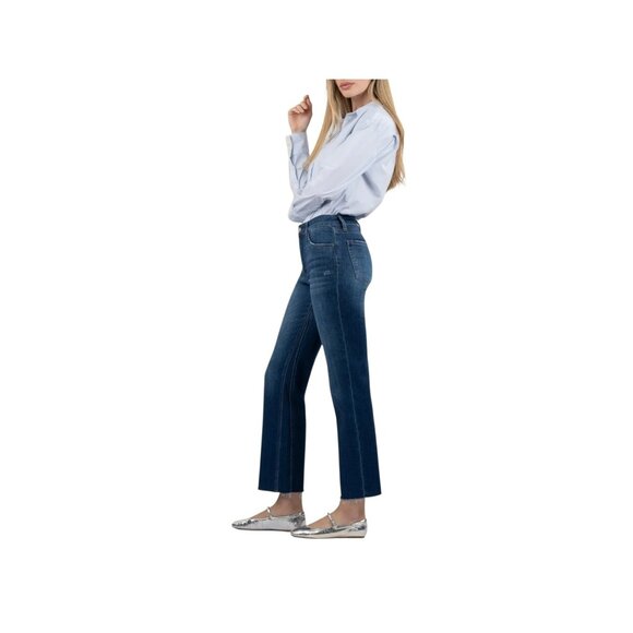 Kut From The Kloth Kelsey Fab Ab Ankle Flare Jeans Size 12 Cotton/Polyester/Span - Picture 1 of 16